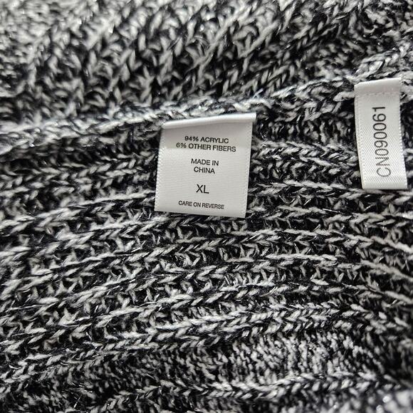 New York & Company Pullover Tunic Sweater. 3/4 Sleeves. Metallic Black. Size XL. - Picture 6 of 6